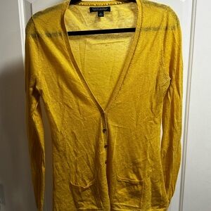 Banana Republic Yellow Wool Cardigan